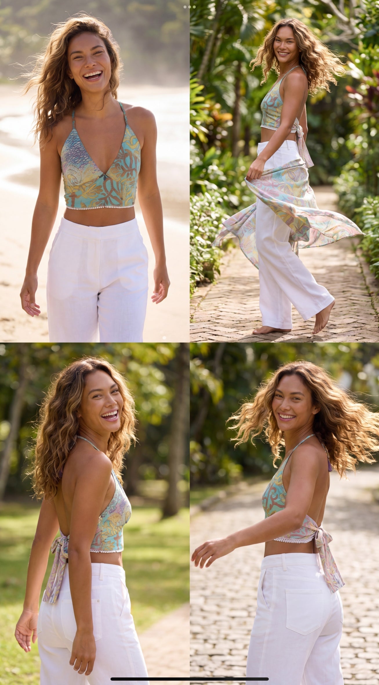 Crop top reversible
