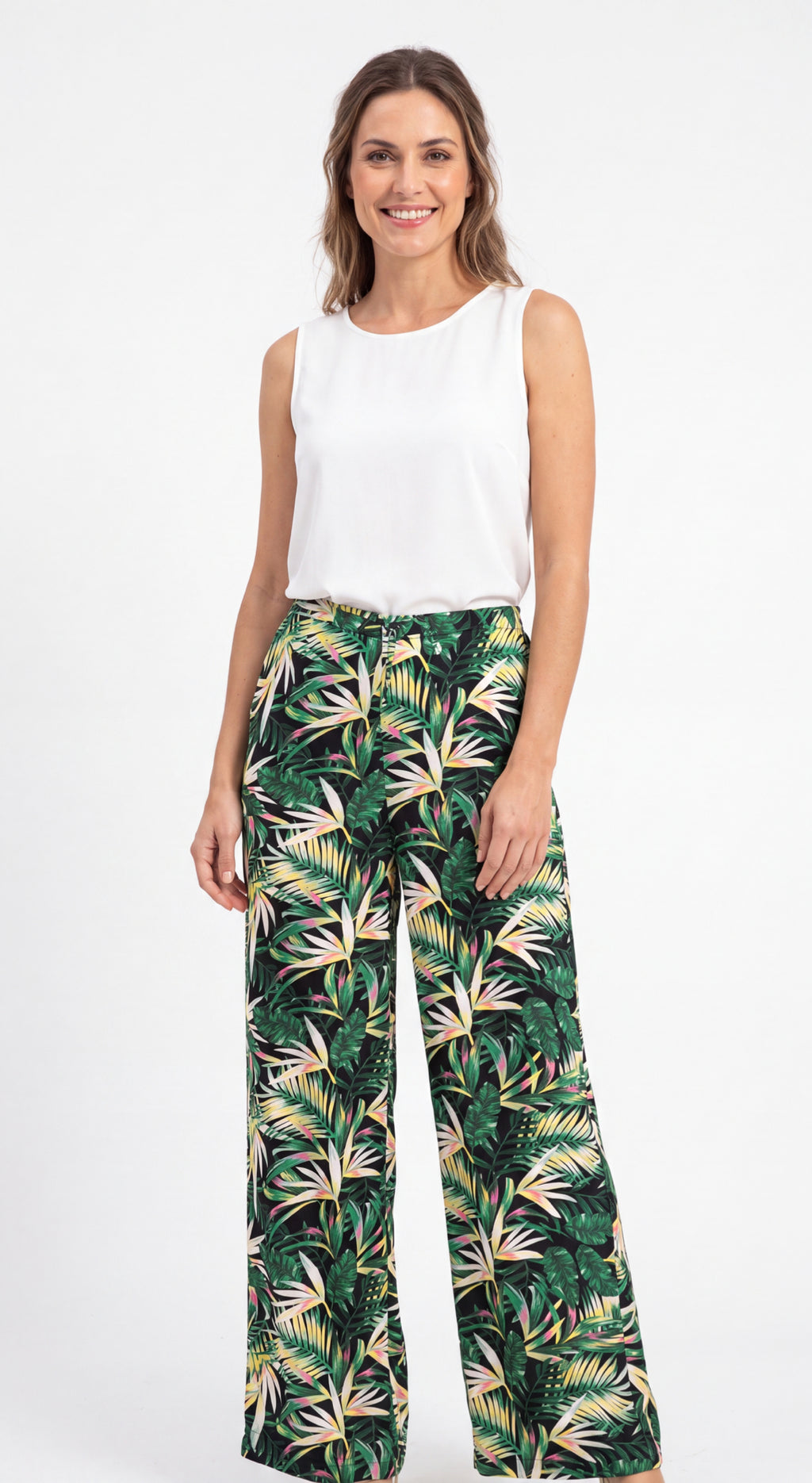 Pantalone tropical verde