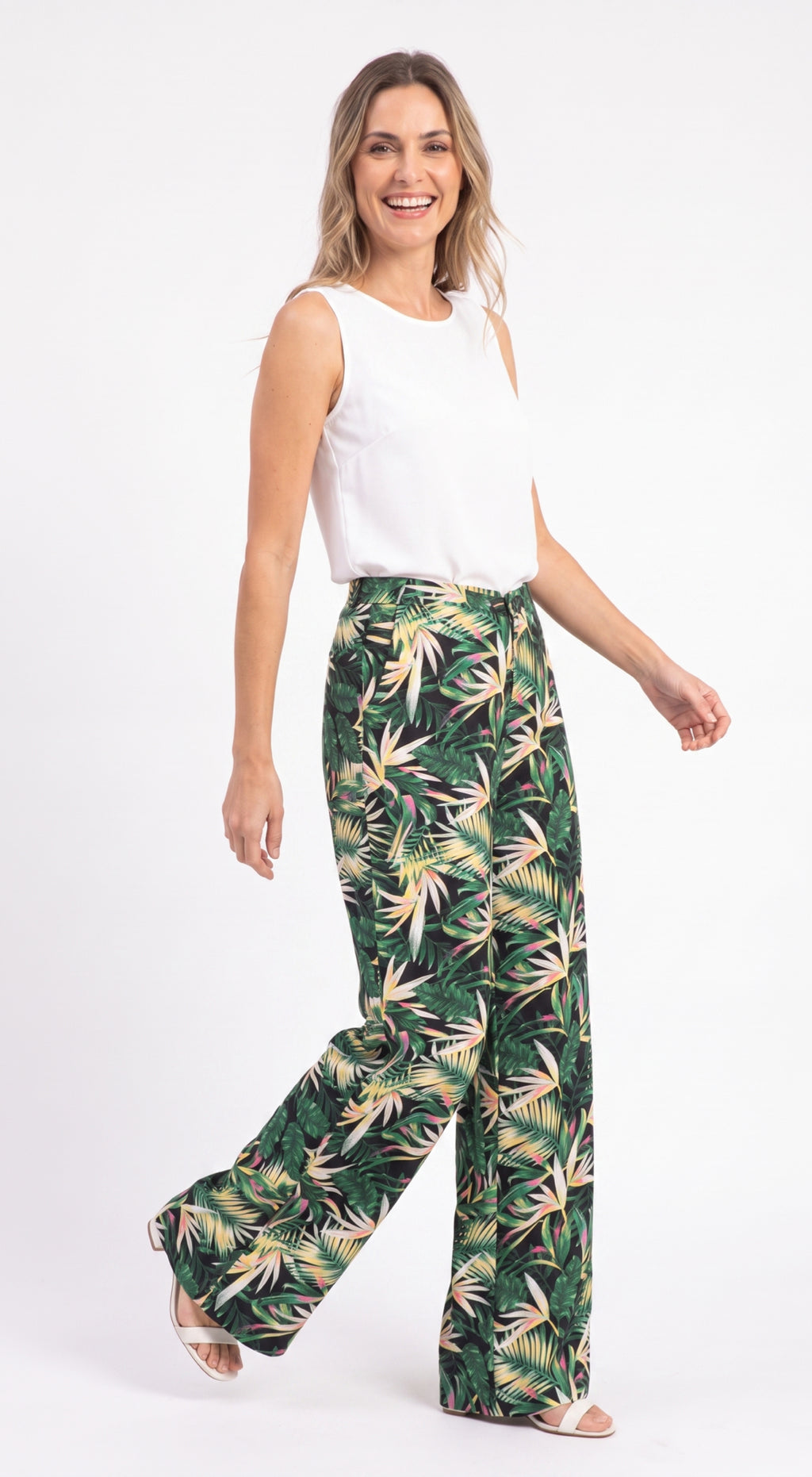 Pantalone tropical verde