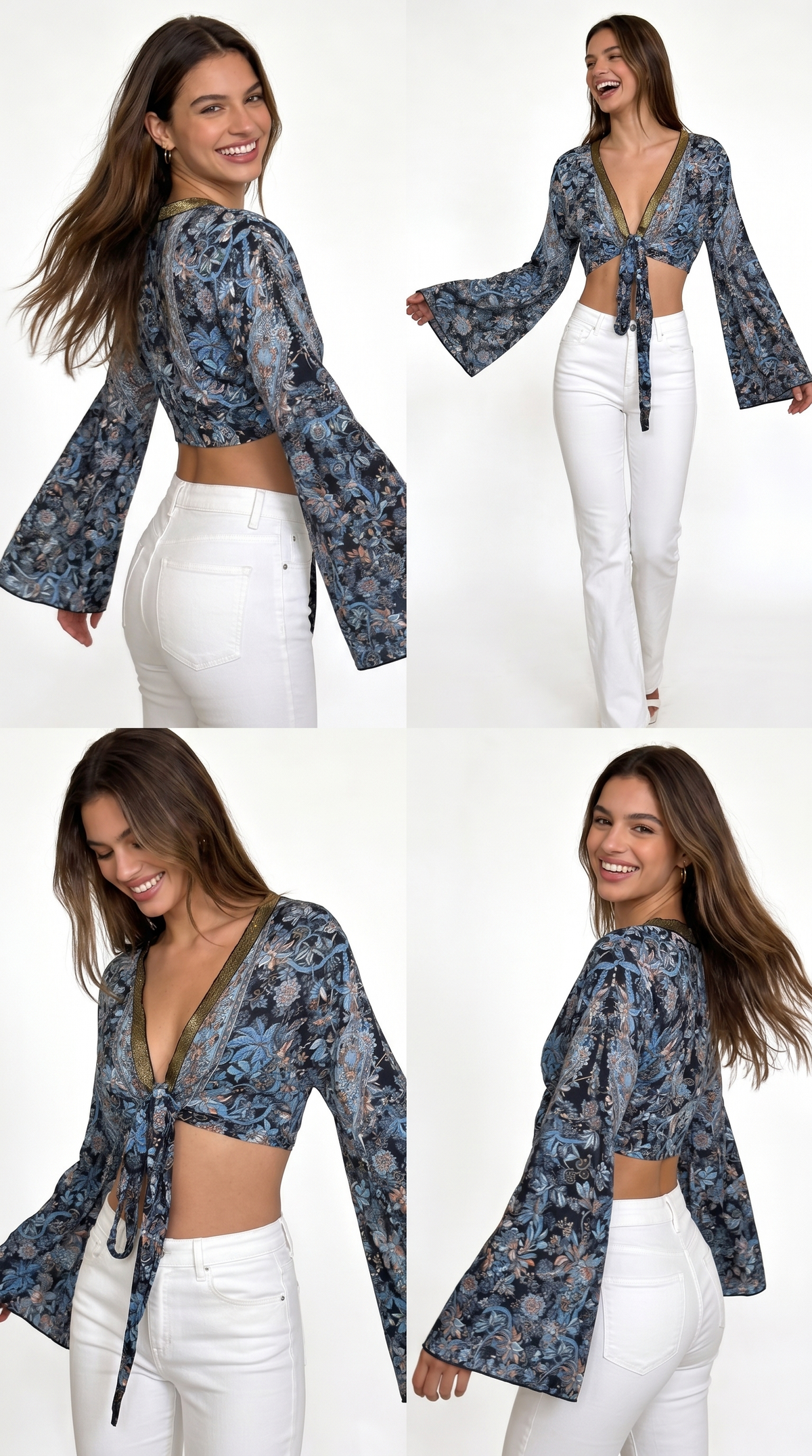 Top manica larga