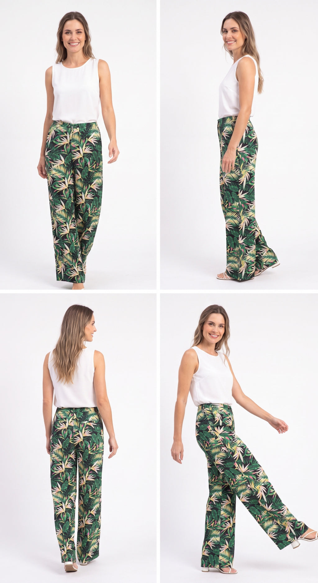 Pantalone tropical verde