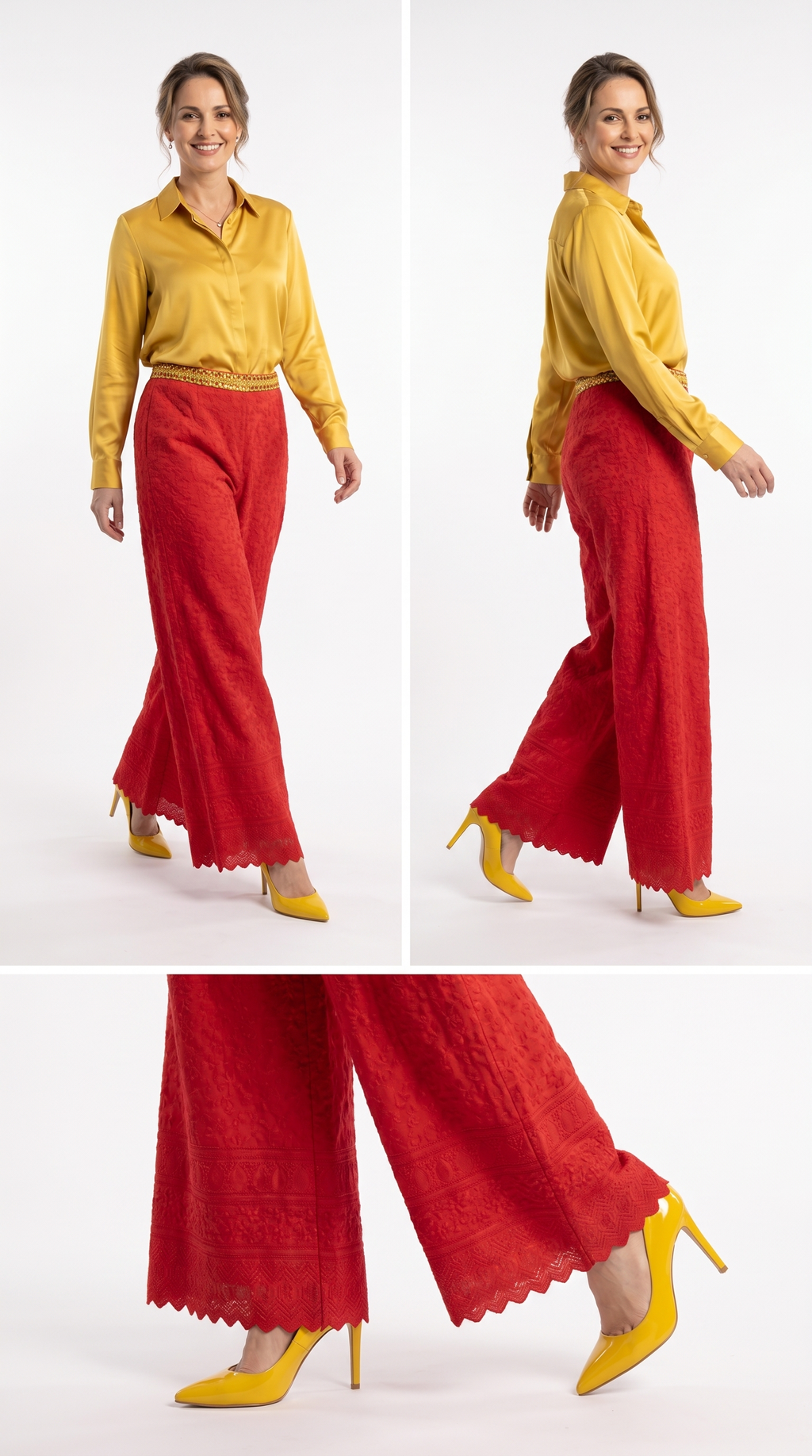 Pantaloni Palazzo Ricamati
