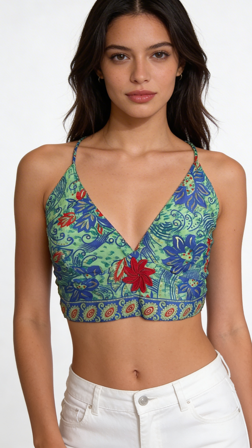 Crop top reversibile
