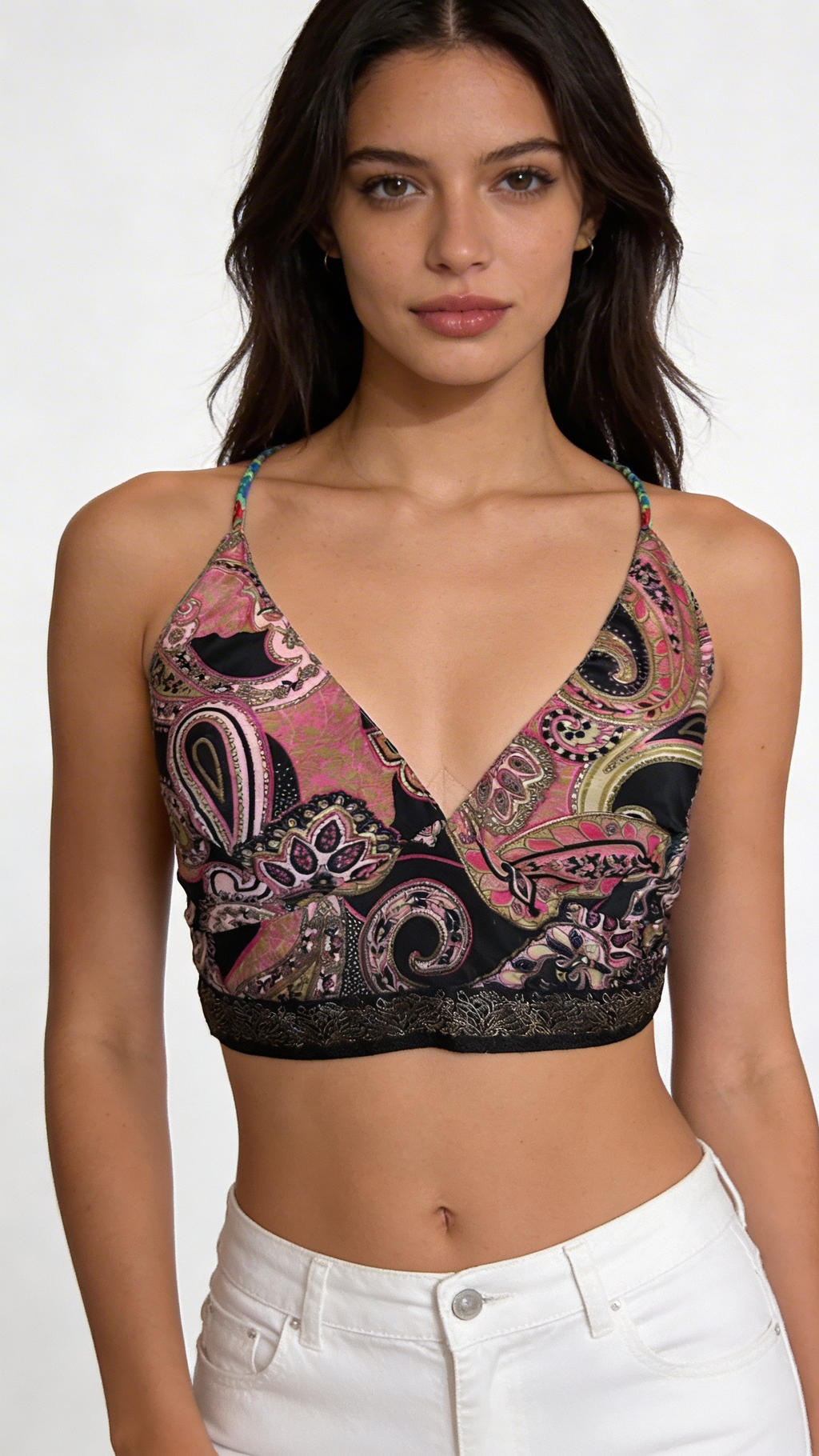 Crop top reversibile