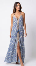 Vestito con ricamo centrale
